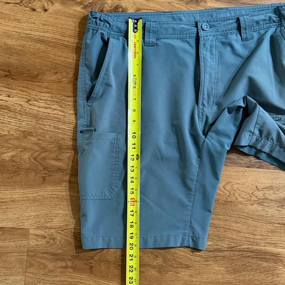 GILLZ Men Large Teal Blue Fishing 5 Pocket Zip Fly Casual Shorts - Picture 16 of 16